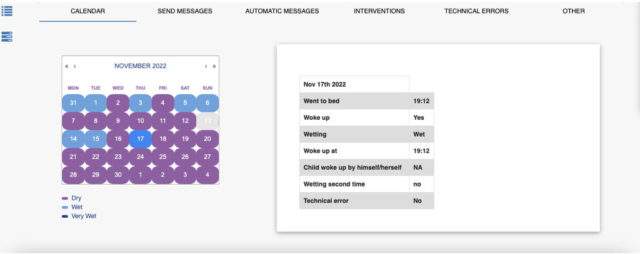 Pjama portal - calendar view